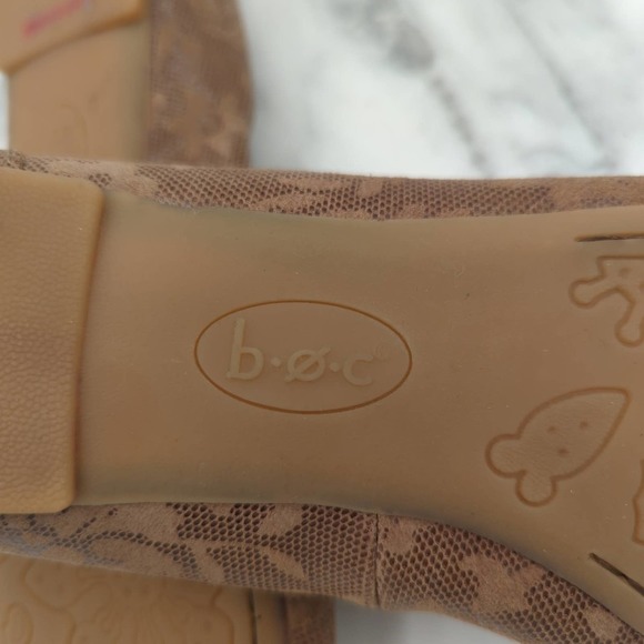 Boc Born Concepts Beige Tan Floral Flats Loafers Slip On Shoes Women's Size 9 - Picture 9 of 11